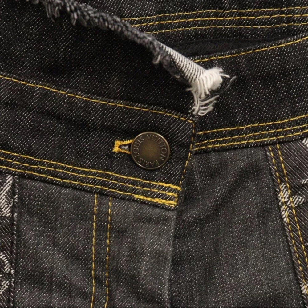 Authentic Louis Vuitton Denim Patch Work Pants - image 4